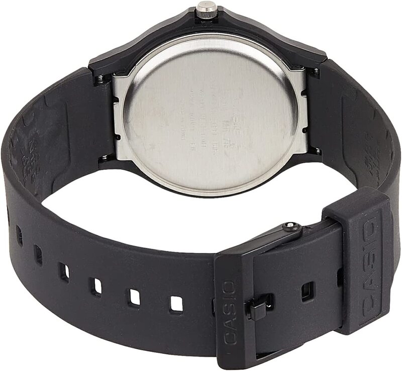 Casio Analog Quartz Watch for Men with Resin Band, Water Resistant, Mq76-2A, Black/Blue