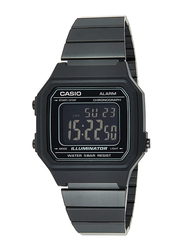 Casio Vintage Series Digital Quartz Watch for Men with Stainless Steel Band, Water Resistant, B650WB-1BEF, Black