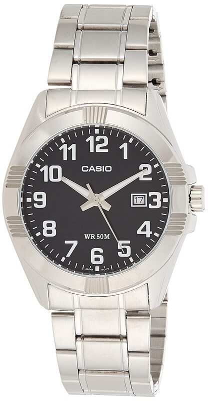 

Casio Analog Watch for Men with Stainless Steel Band, Water Resistant, MTP-1308D-1BVDF, Black-Silver