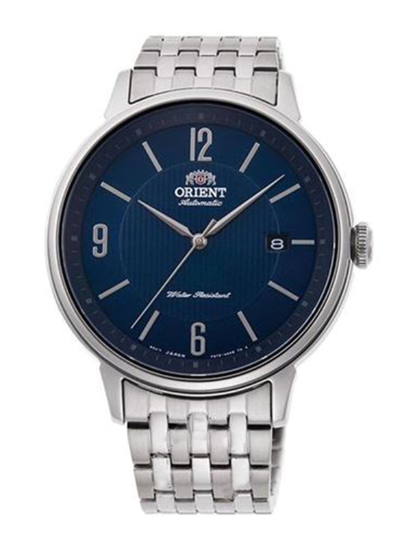 

Orient Automatic Analog Watch for Men with Stainless Steel Band, Water Resistant, RA-AC0J09L00C, Silver-Blue