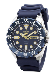 Seiko 5 Sports Automatic Analog Watch for Men with Rubber Band, Water Resistant, SRP605J2, Blue