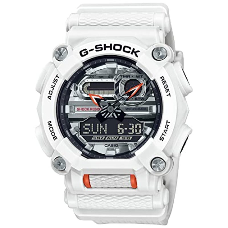 

Casio Analog/Digital Watch for Men with Resin Band, GA-900AS-7ADR, White-White