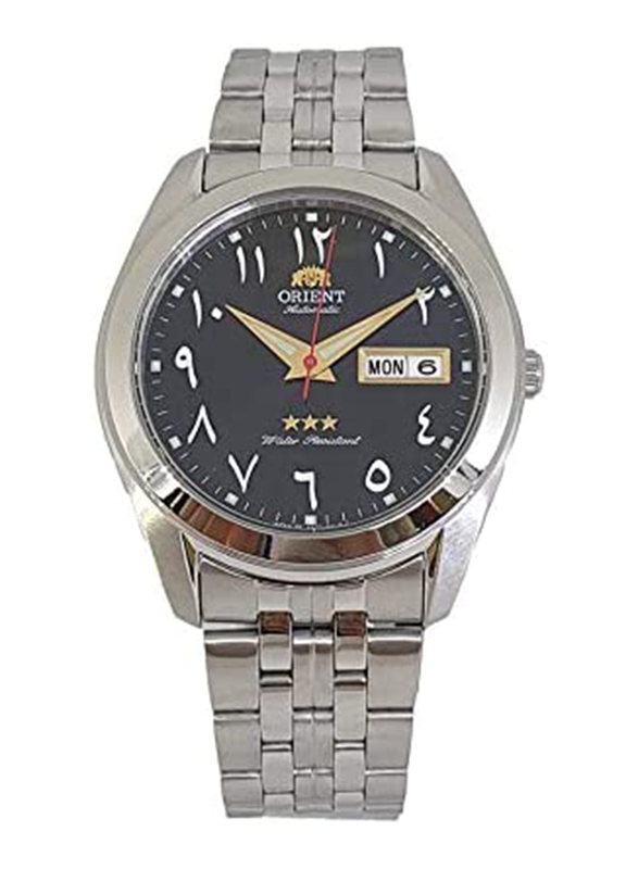 

Orient Automatic Analog Watch for Men with Stainless Steel Band, Water Resistant, SAB0D005B8, Silver-Grey