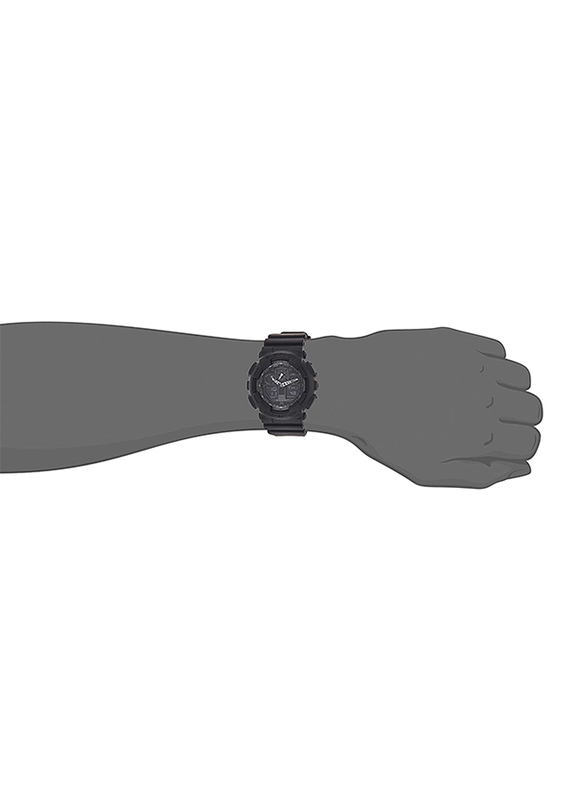 Casio G-Shock Analog/Digital Quartz Watch for Men with Resin Band, Water Resistant, GA-100-1A1DR, Black