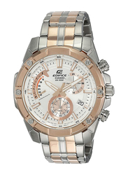 Casio Edifice Analog Watch for Men with Stainless Steel Band, Water Resistant and Chronograph, EFR-559SG-7AV, Silver
