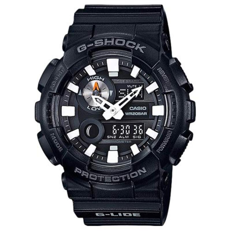 

Casio G-Shock Analog + Digital Watch for Men with Resin Band, Water Resistant, GAX-100B-1ADR, Black-Black