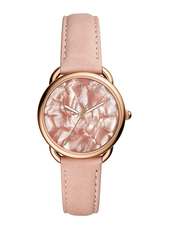 

Fossil Tailor Analog Watch for Women with Leather Band, ES4419, Pink