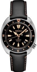 Seiko Prospex Analog Watch for Men with Leather Band, Water Resistant, SRPG17J1, Black