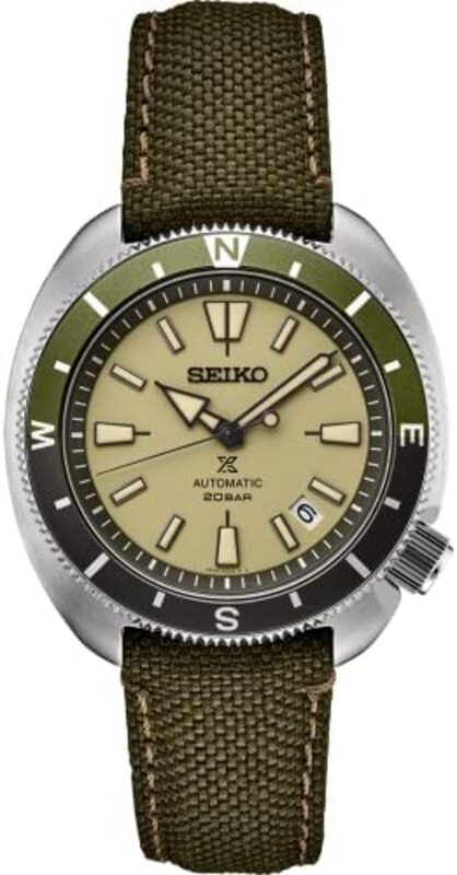 

Seiko Prospex Analog Watch for Men with Nylon Band, Water Resistant, SRPG13J1, Green