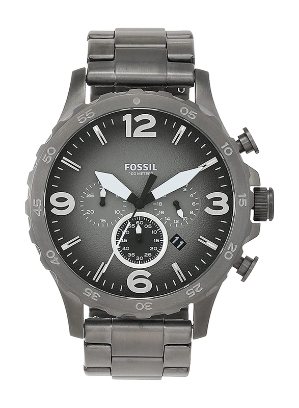 

Fossil Analog Watch for Men with Stainless Steel Band, Water Resistant and Chronograph, JR1437, Grey