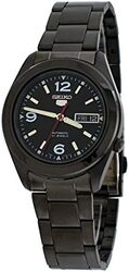 Seiko Analog Watch for Men with Stainless Steel Band, Water Resistant, SNKM79J1, Black