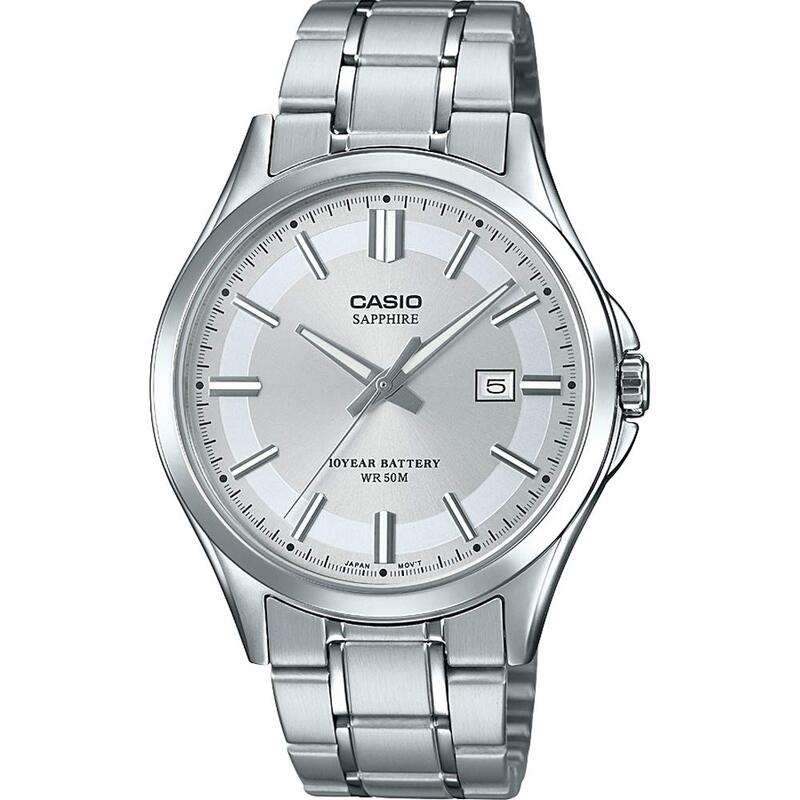 

Casio Analog Watch for Men with Stainless Steel Band, Water Resistant, MTS-100D-7AVEF, Silver-Silver