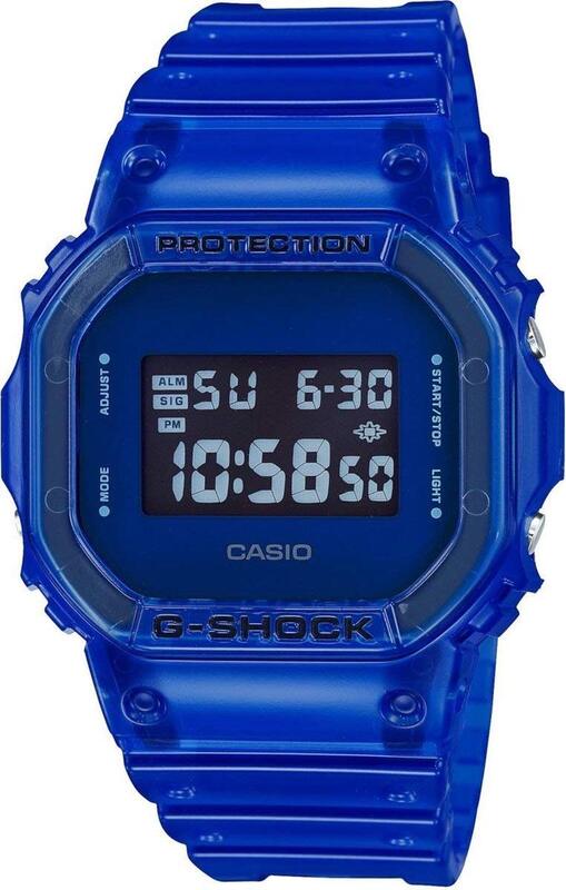 

Casio G-Shock Digital Watch Unisex with Plastic Band, Water Resistant, DW-5600SB-2ER, Blue-Blue