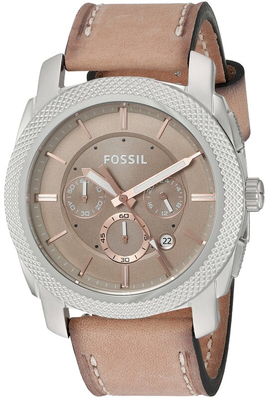 

Fossil Analog Watch for Men with Leather Band, Water Resistant, FS5192, Brown-Brown