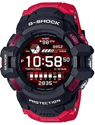 Casio G-Shock Digital Watch for Men with Resin Band, Water Resistant, GSW-H1000-1A4DR, Red/Black