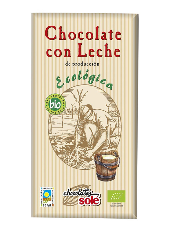 Chocolates Sole Organic Milk Chocolate, 100g