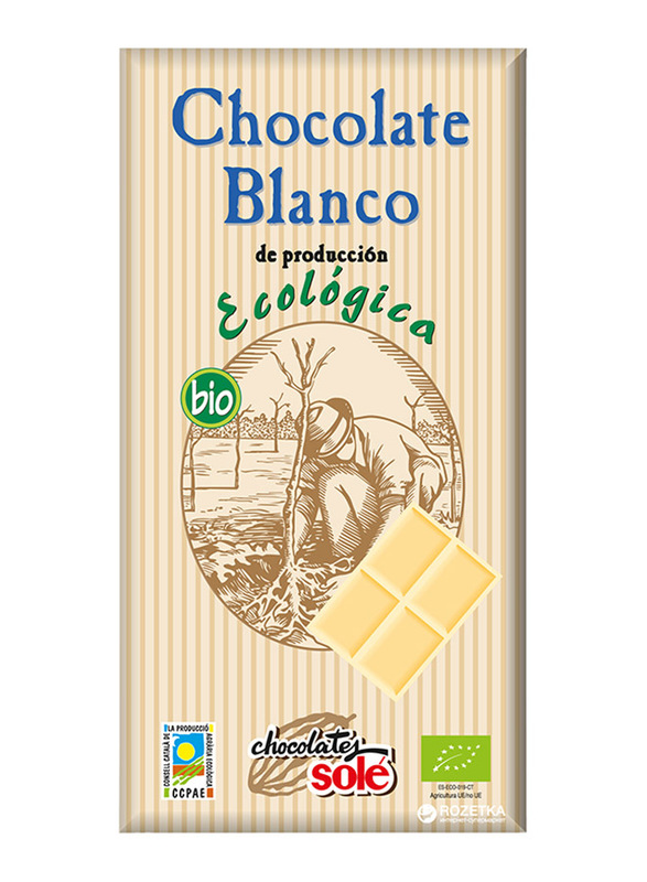 Chocolates Sole Organic White Chocolate, 100g