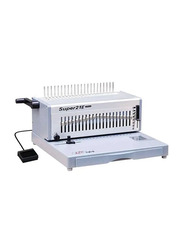 Eagle Super 21E Plus Electric Comb Bind A4 Binding Machine, Grey/Silver