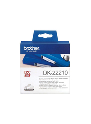 Brother DK-22210 Continuous Paper Black on White Label Roll, 29mm wide, Multicolour