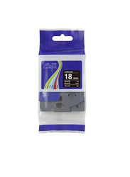 Brother TZE-345 18mm Laminated Tape, White/Black