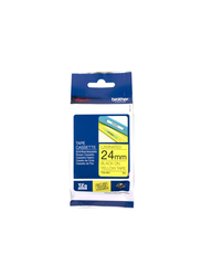 Brother TZE-651 Black on Yellow Label Tape, 24mm, Multicolour