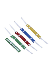 Deli 5548 Plastic Prong Fastener, 80mm, 50-Piece, Multicolour