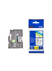Brother TZE-221 Black on White Label Tape, 9mm, Multicolour