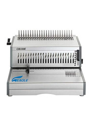 Eagle Electric Comb Bind A4 Binding Machine, CB330E, Grey/Silver