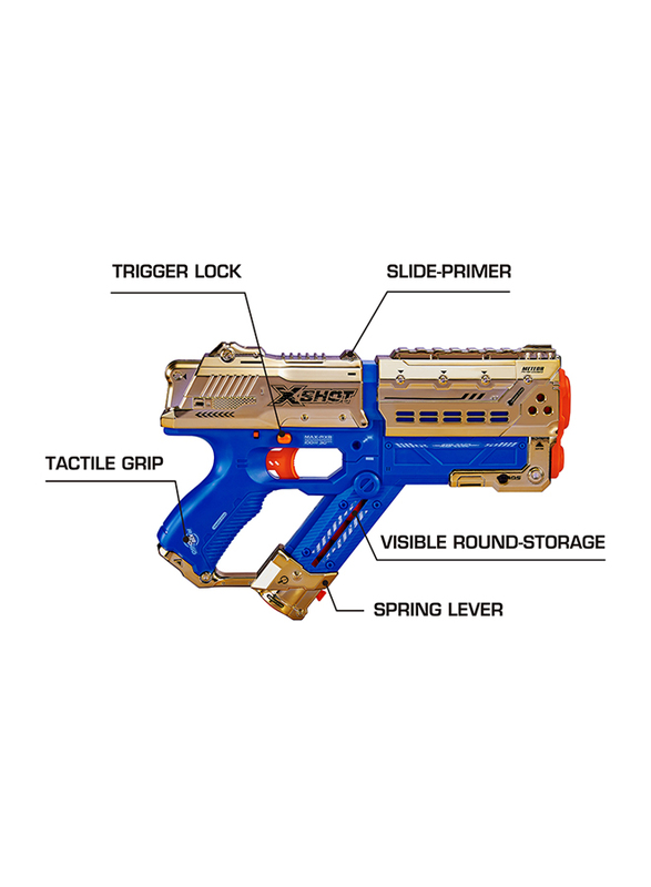 

X-Shot Chaos Golden Meteor Dart Ball Blaster Set, 26 Pieces, Ages 8+