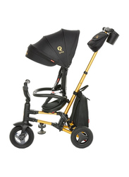 Qplay Nova+ Air Limited Version Foldable Trike, Black/Gold
