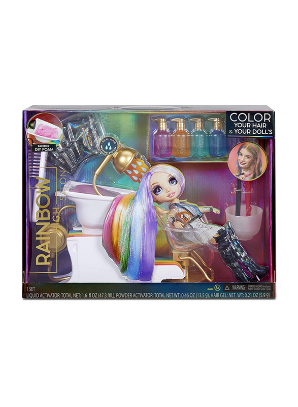 

Rainbow High Salon Playset, 17 Pieces, Ages 3+