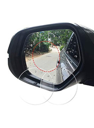 9.5cm Car Rearview Mirror Waterproof Membrane Sticker Rain Shield, Clear
