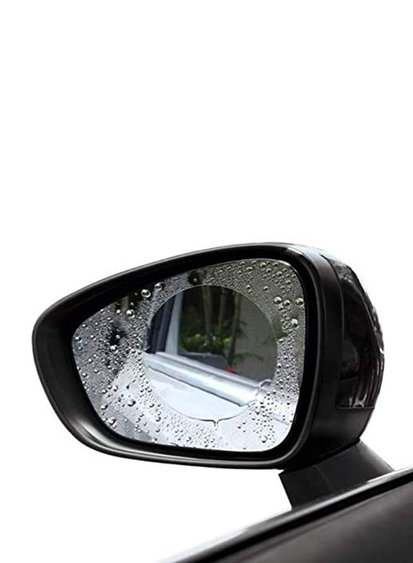 9.5cm Car Rearview Mirror Waterproof Membrane Sticker Rain Shield, Clear