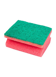 Cisne Dish Wash Sponge with Scourer, Pink, 25g, 4 Pieces