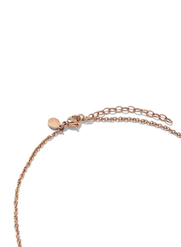 Cerruti 1881 Stainless Steel Pendant Necklace with Swarovski Stone for Women, Rose Gold