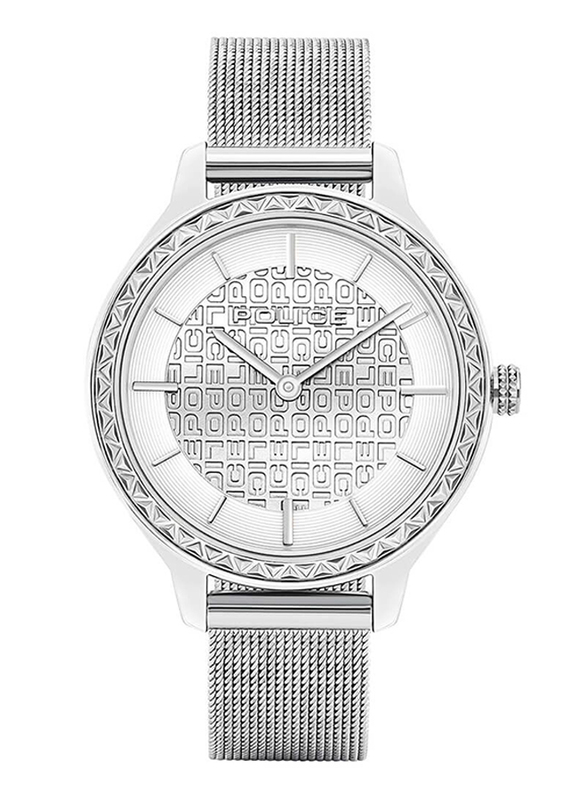 Police Cocora Analog Watch for Women with Mesh Band, Water Resistant, P 15689BS-04MM, Silver