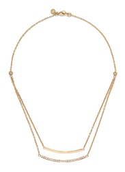 Cerruti 1881 Stainless Steel Multi-Strand/Chain Necklace with Swarovski Stone for Women, Gold