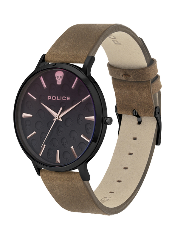 Police Tasman Analog Watch For Men With Leather Band Water Resistant P js 02 Black Dubaistore Com Dubai