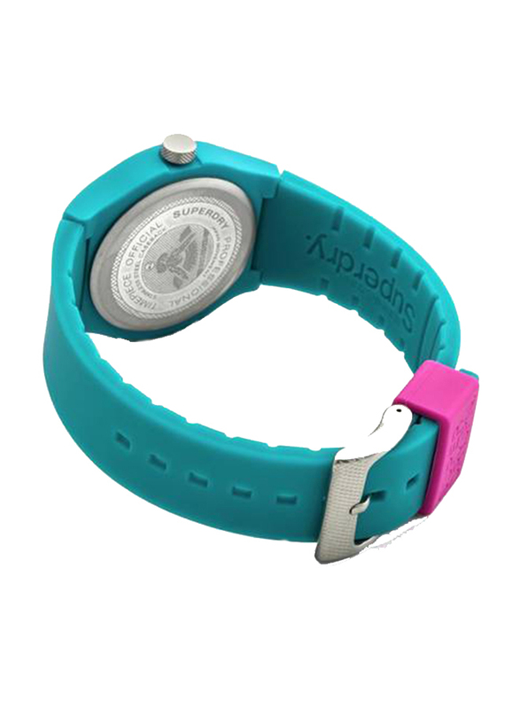 Superdry Urban Analog Unisex Watch with Silicone Strap, Water Resistant, T SDWSYG164, Blue-Pink