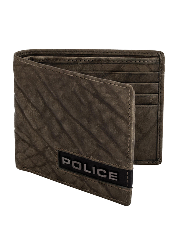 Police Droid Leather Bi-Fold Wallet for Men, Green
