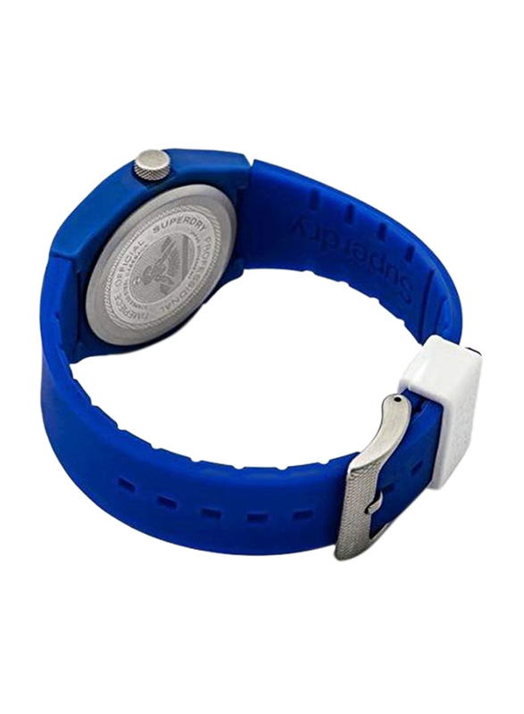 Superdry Urban Analog Rubber Watch for Unisex, Water Resistant, Blue-White, T SDWSYG164U