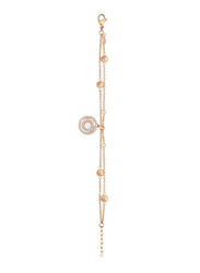 Cerruti 1881 Metal Chain Bracelet with Swarovski Stone for Women, Rose Gold