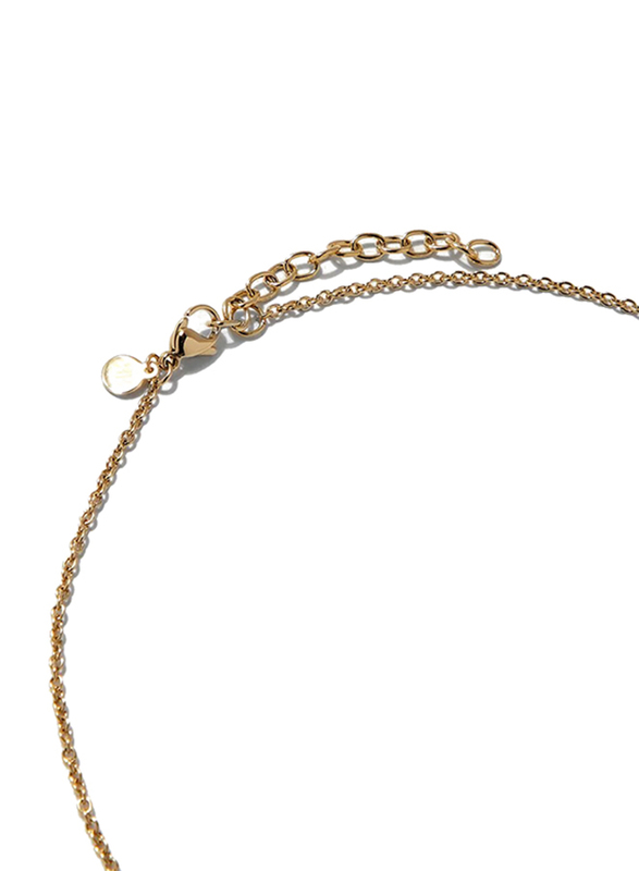 Cerruti 1881 Stainless Steel Multi-Strand/Chain Necklace with Swarovski Stone for Women, Gold