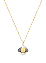 Cerruti 1881 Stainless Steel Pendant Necklace with Pearl - Imitation Stone for Women, Gold