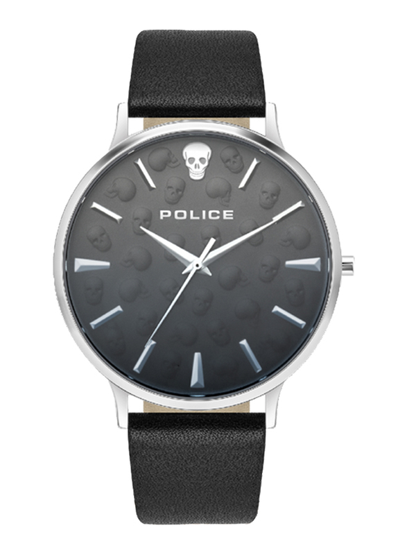 Police Tasman Analog Watch For Men With Leather Band Water Resistant P js 02 Black Dubaistore Com Dubai