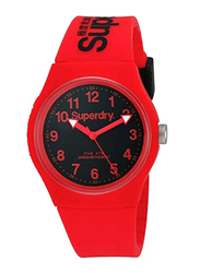 Superdry Urban Analog Rubber Watch for Unisex, Water Resistant, Pink-Black, T SDWSYG164RB