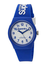 Superdry Urban Analog Rubber Watch for Unisex, Water Resistant, Blue-White, T SDWSYG164U