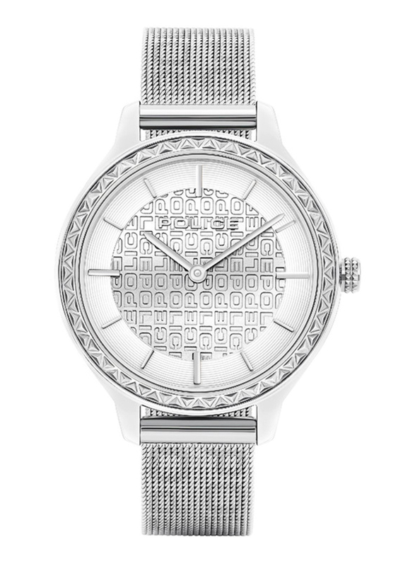 Police Cocora Analog Watch for Women with Mesh Band, Water Resistant, P 15689BS-04MM, Silver
