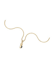 Escada Stainless Steel Pendant Necklace with Pearl - Imitation Stone for Women, Gold