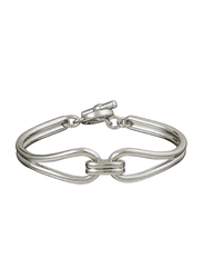 Agatha Brass Small Articulated Bracelet for Women, Silver